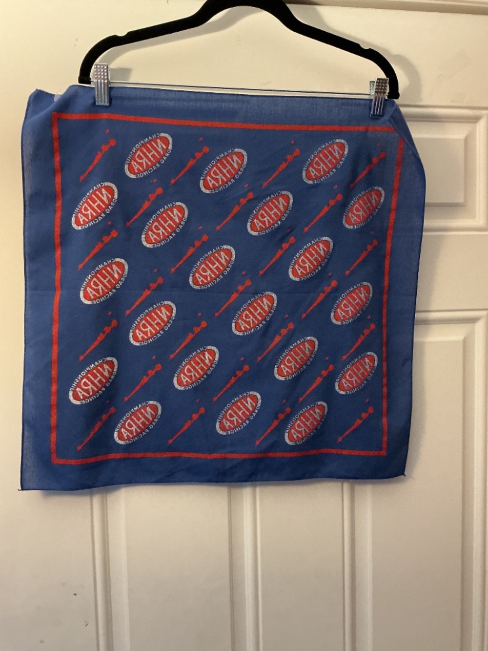 Vintage Championship NHRA Drag Racing Dragster Blue Scarf Bandana Square - Picture 6 of 6